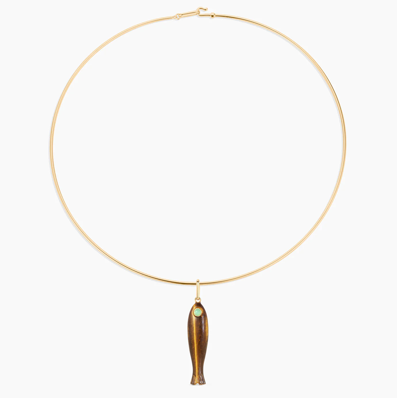 Fish Tigers Eye Charm