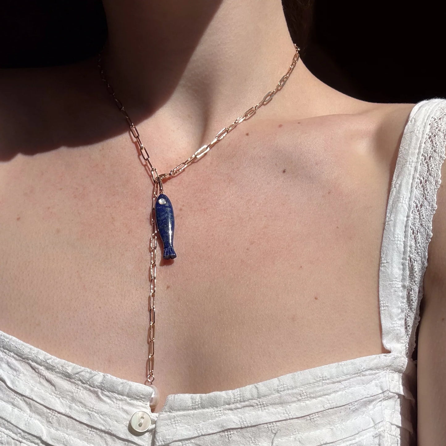 Fish Lapis Charm