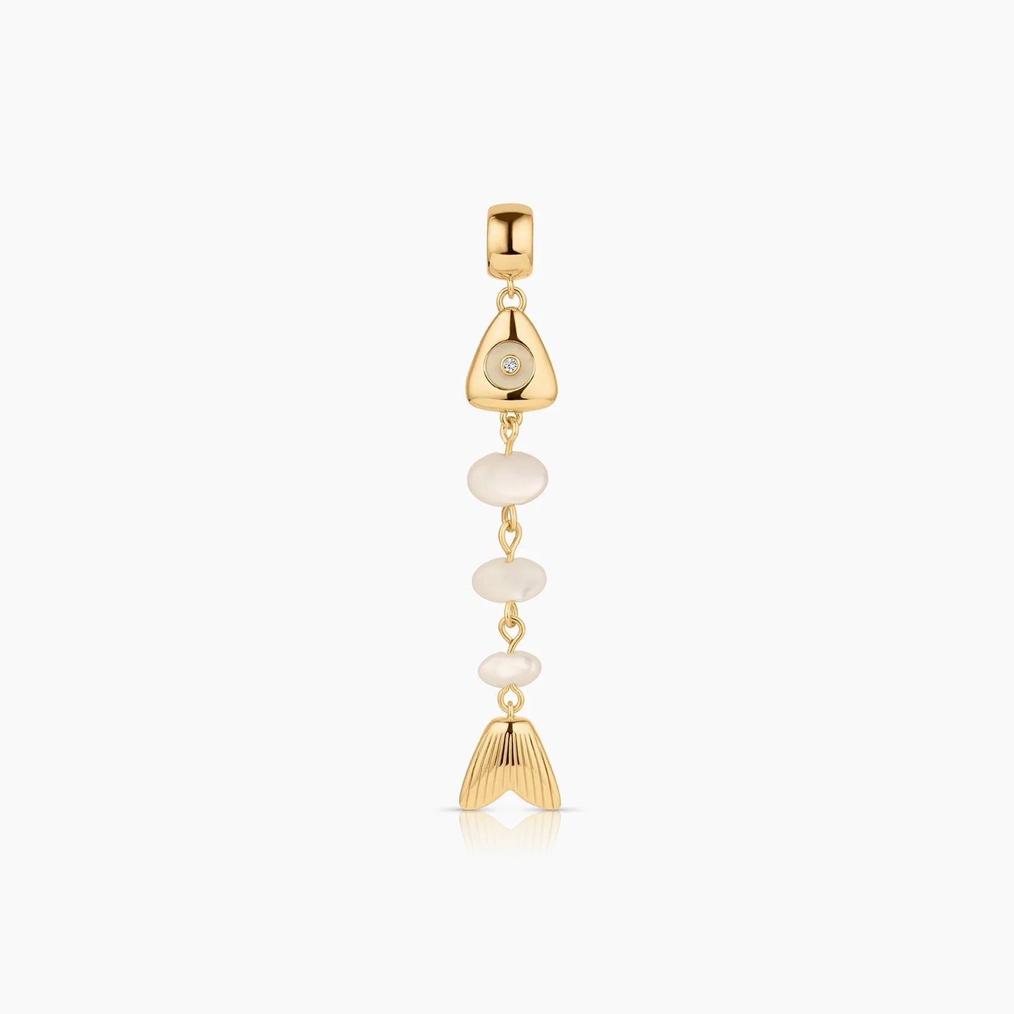 Pea Mother of Pearl Fish Bail Charm
