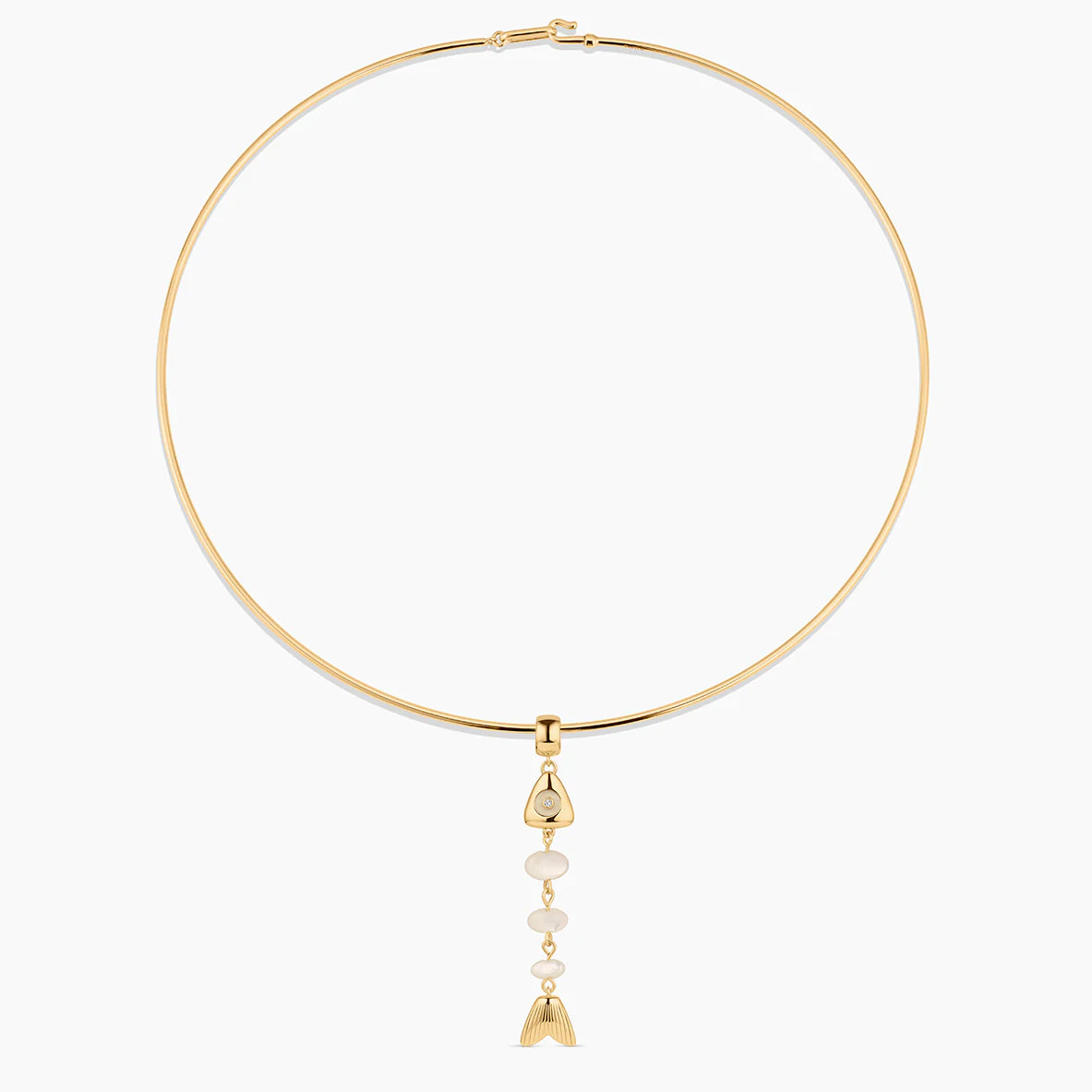 Pea Mother of Pearl Fish Bail Charm
