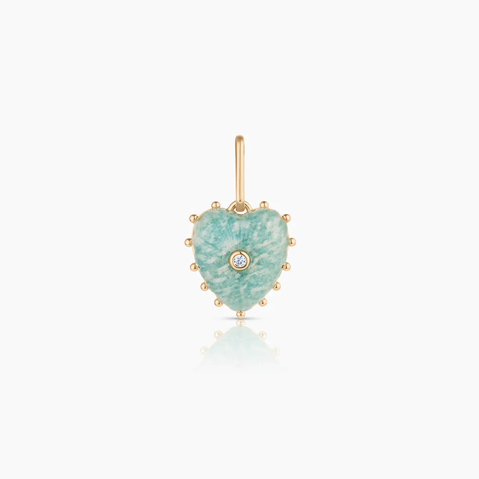 Isla Amazonite Heart Charm
