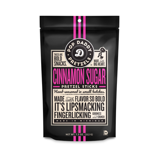 Pop Daddy – Cinnamon Sugar Seasoned Pretzels 7.5oz