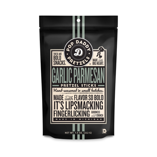Pop Daddy – Garlic Parmesan Seasoned Pretzels 7.5oz