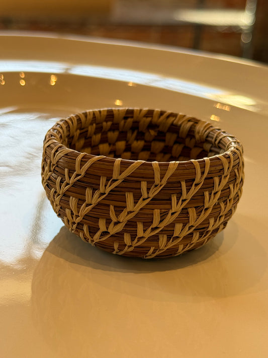 Miniature Pine Needle Bowl Basket