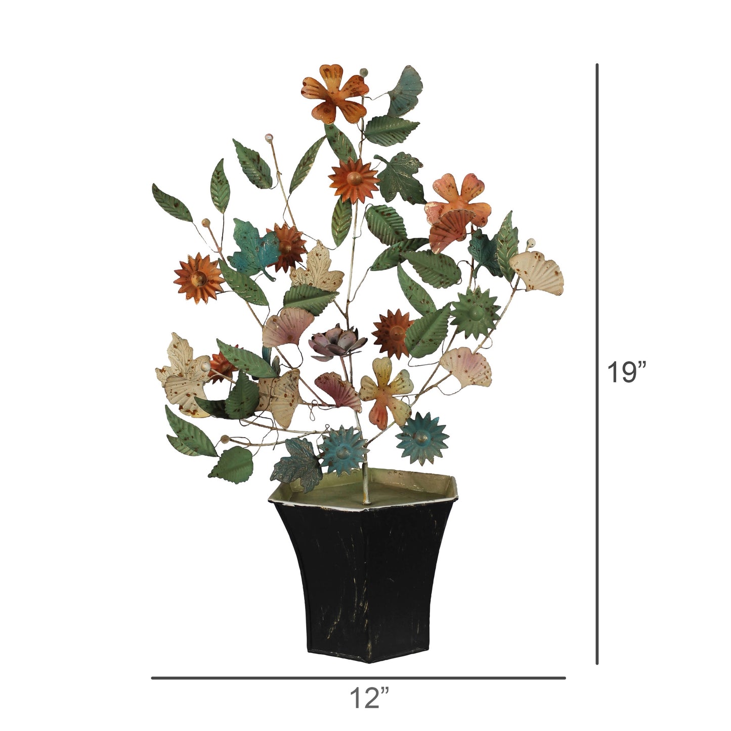 Decorative Plant, Metal - Dahlias