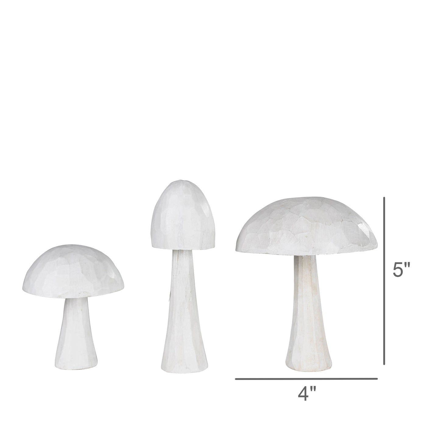 Mushrooms, Wood - Set of 3