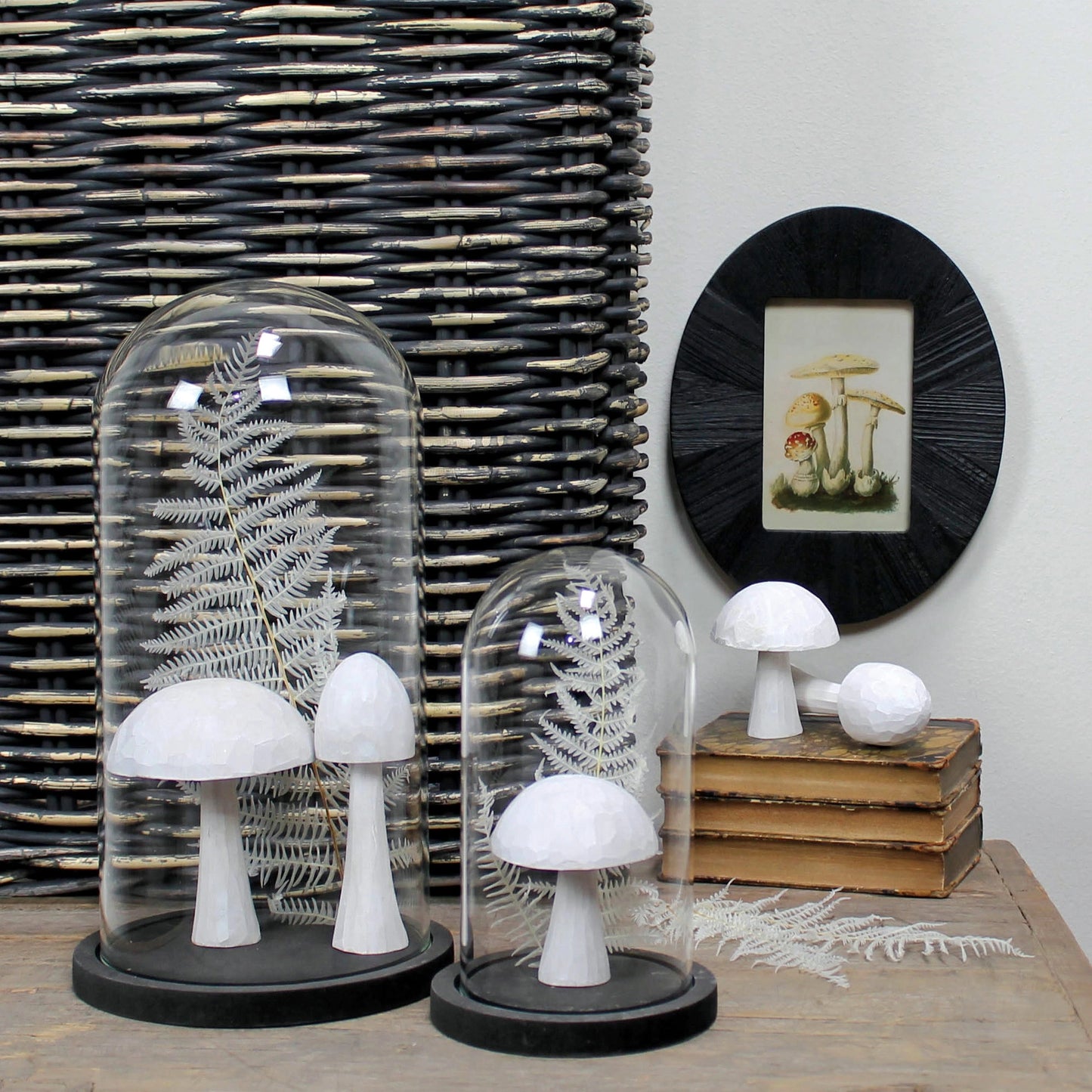 Mushrooms, Wood - Set of 3