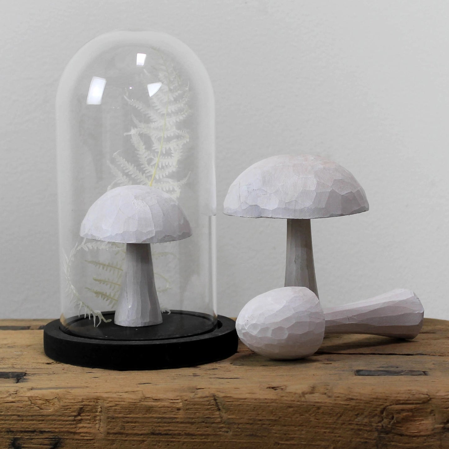 Mushrooms, Wood - Set of 3