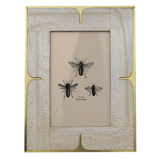 Picture Frame, Mop Resin & Brass – 4x6
