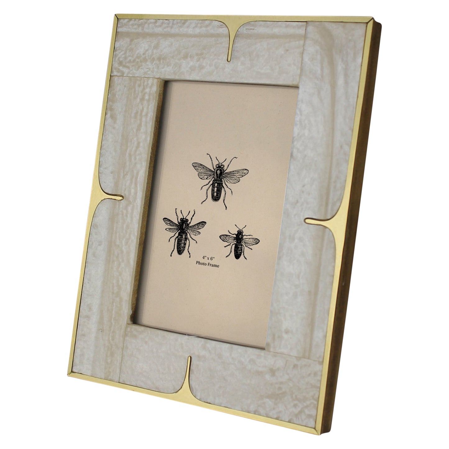 Picture Frame, Mop Resin & Brass – 4x6