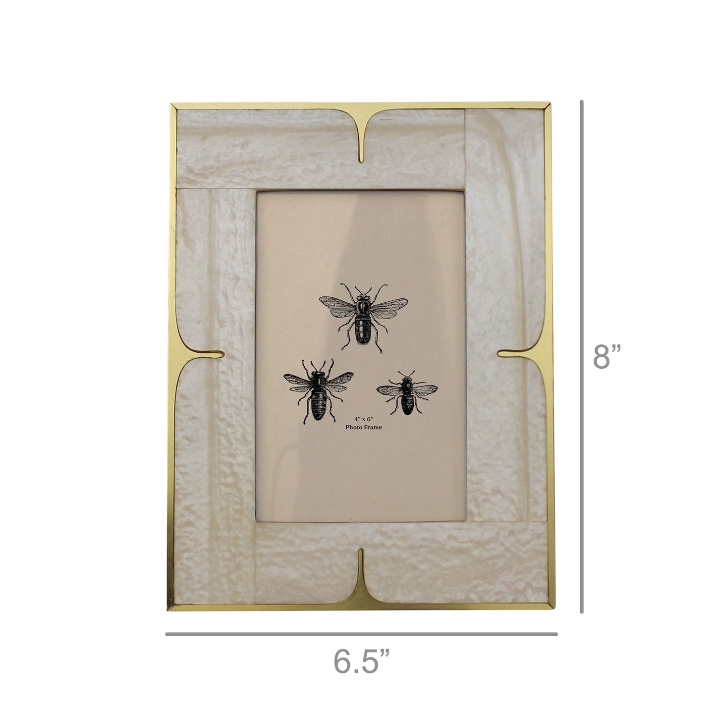 Picture Frame, Mop Resin & Brass – 4x6