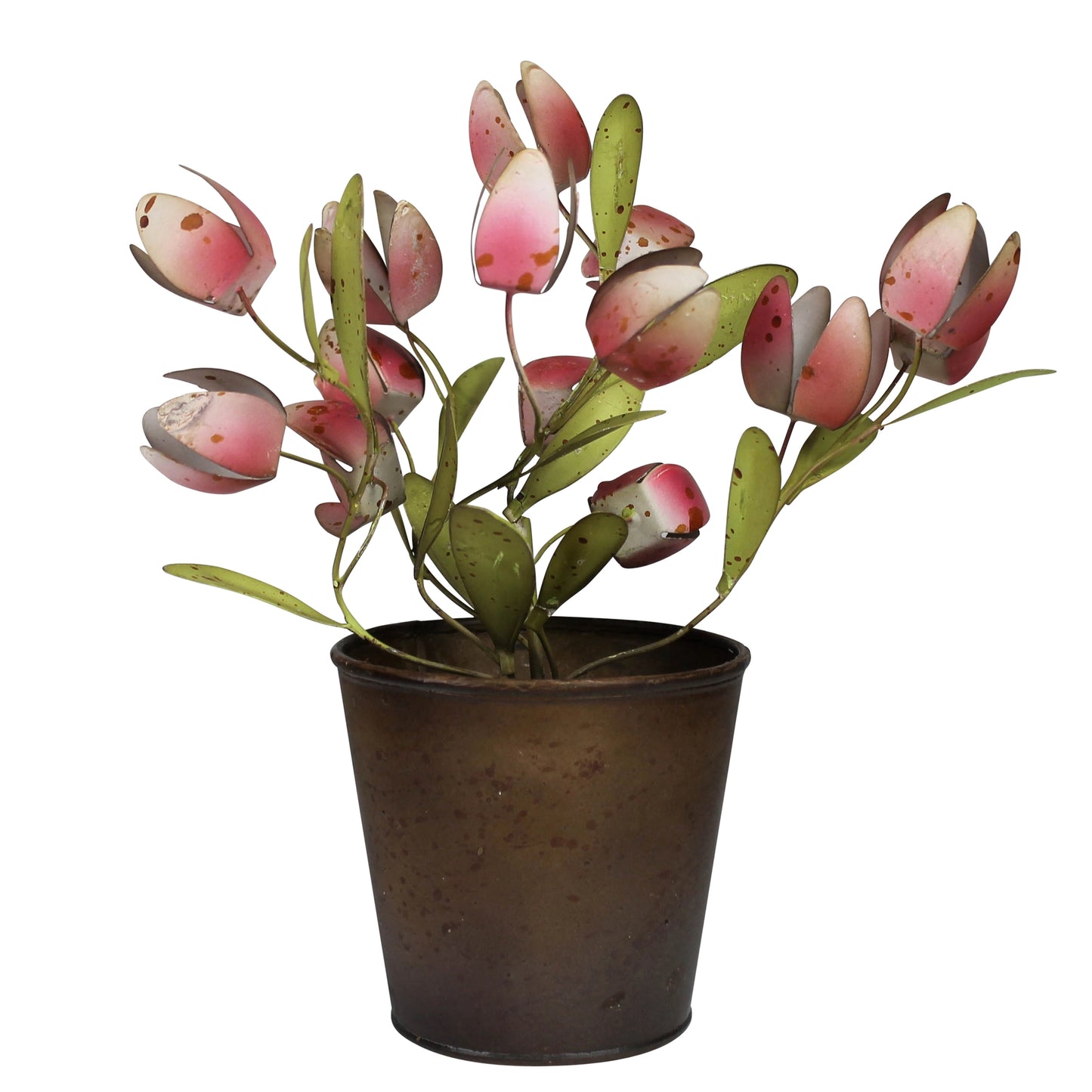 Pot with Tulips and Greens, Aluminum