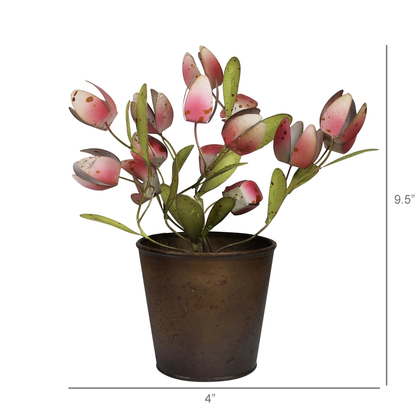 Pot with Tulips and Greens, Aluminum