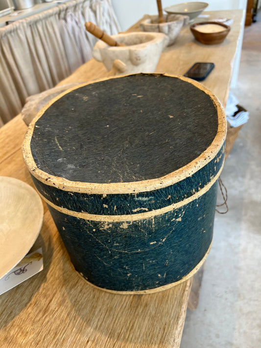 Prussian Blue Marbleized Container