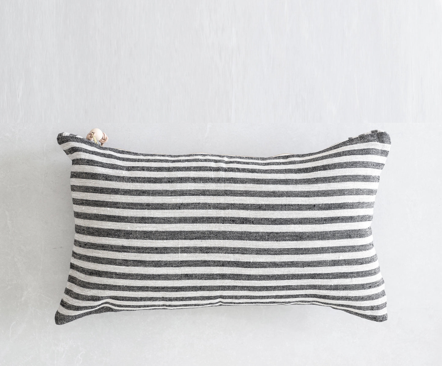 The Stripe Lumbar Pillow - Heavy Linen