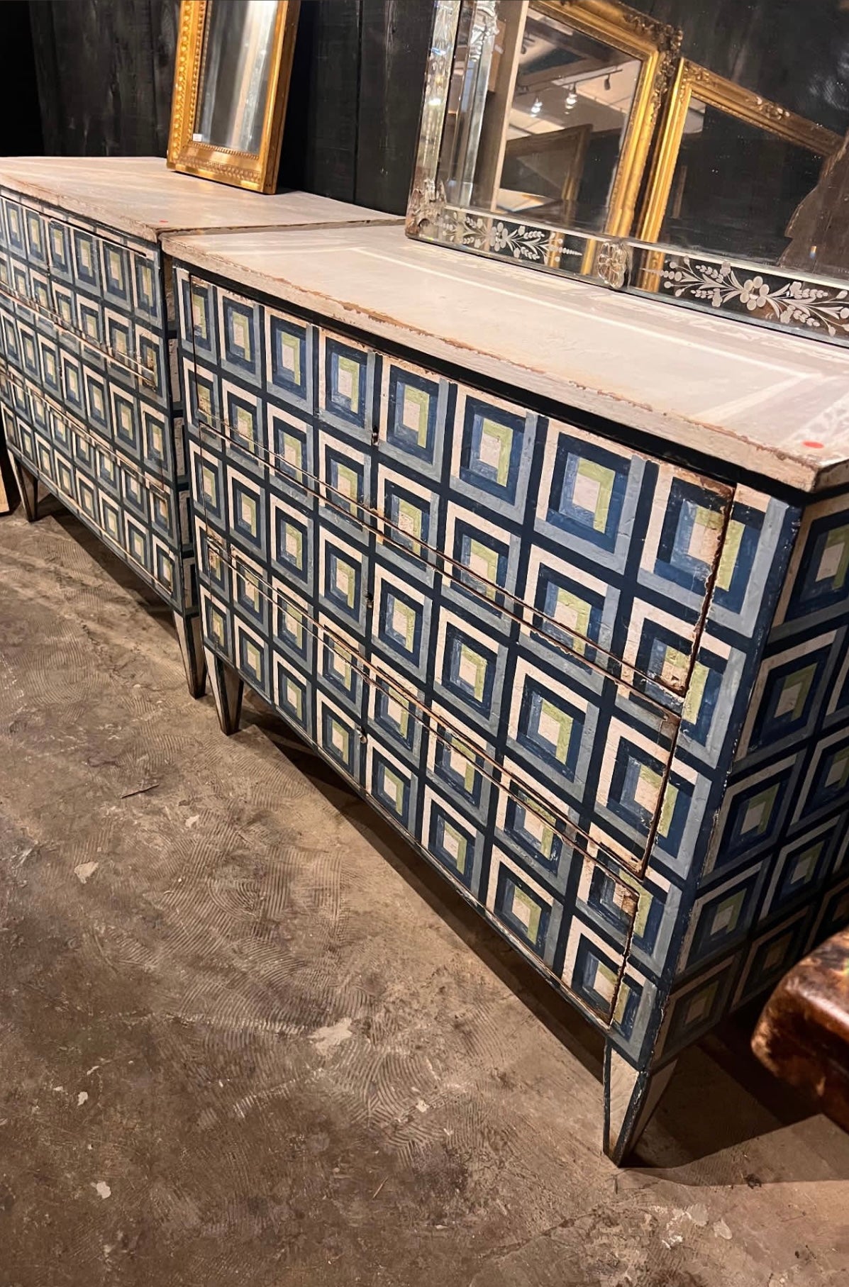 Pair of Painted Italian Chests