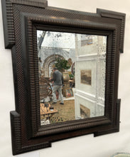Load image into Gallery viewer, Ebonized Ripple Frame Mirror

