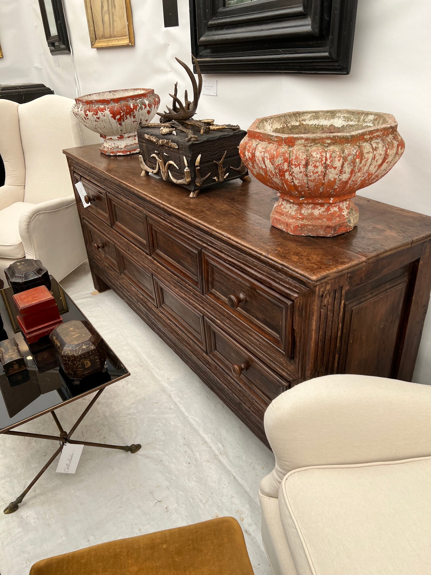 Italian 2 Drawer Console 18th Century