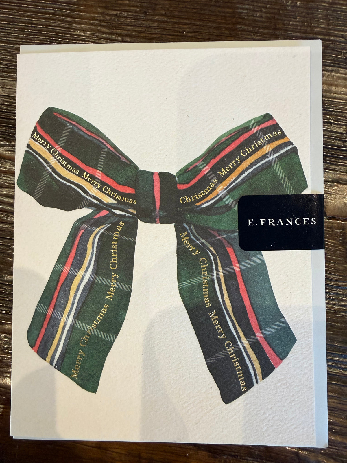Christmas Plaid Bow Card