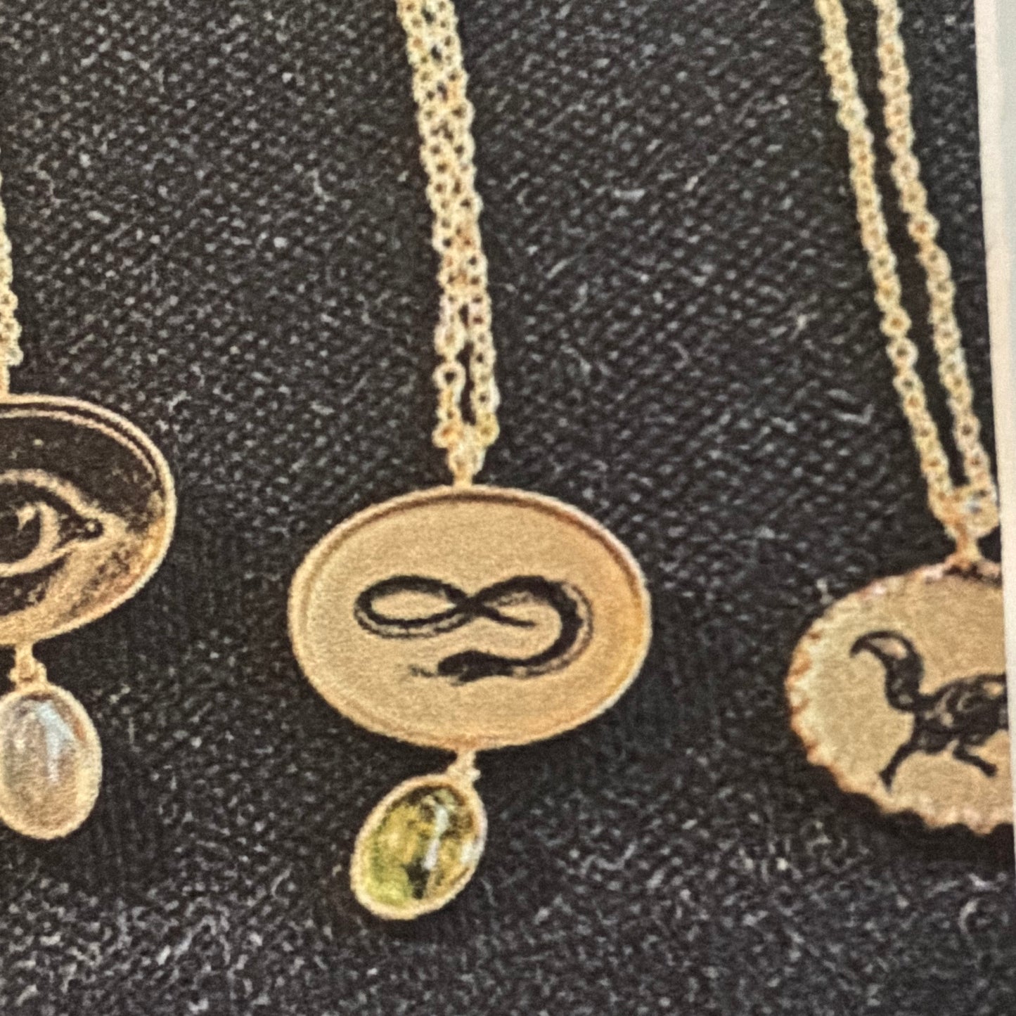 Droplet Necklace Serpent/Peridot