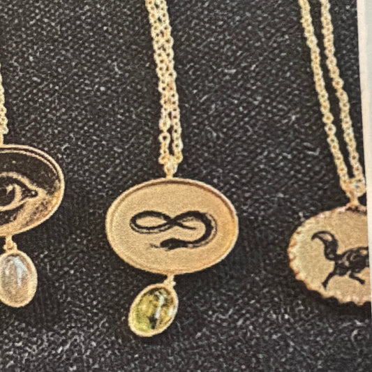 Droplet Necklace Serpent/Peridot