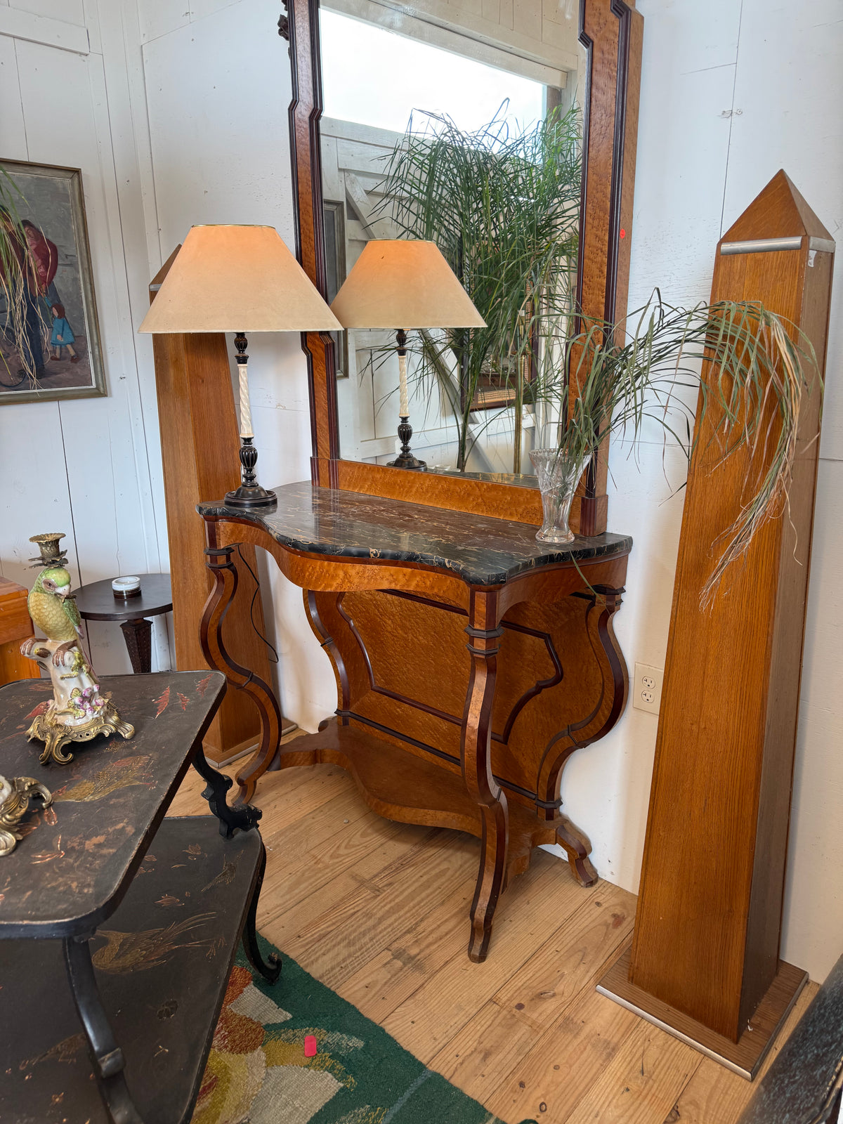 Pair of Vintage Architectural Wood Obelisks