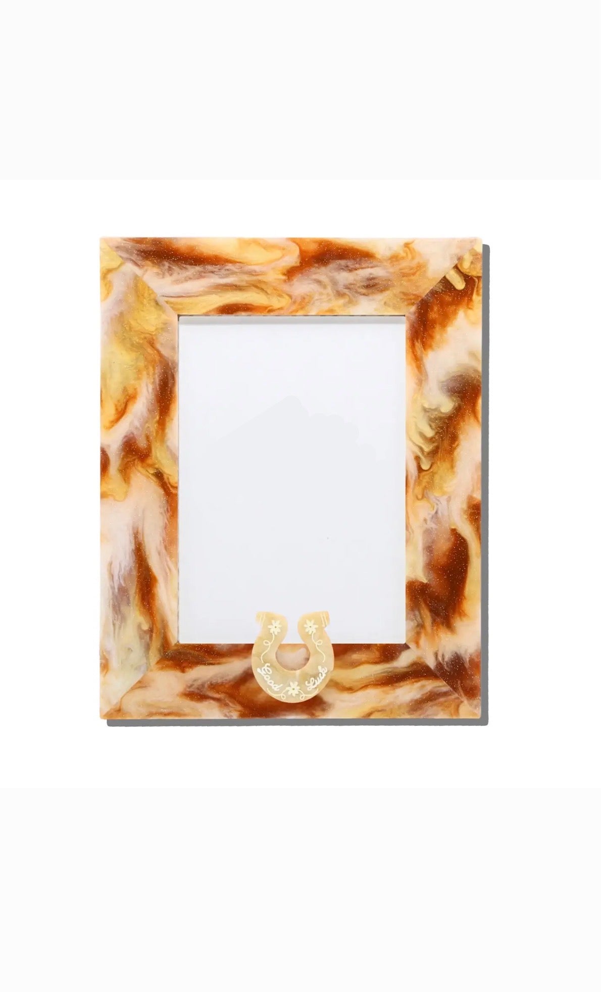 Hand-Painted Good Luck Horseshoe Picture Frame