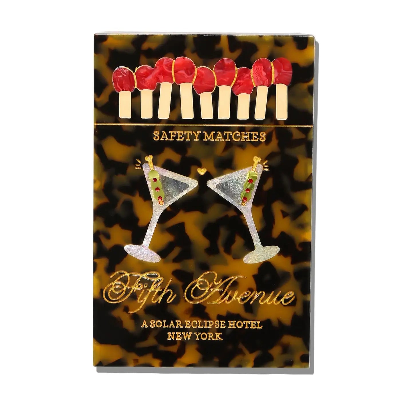 Hand-Painted Martini Matchbox Heirloom Box