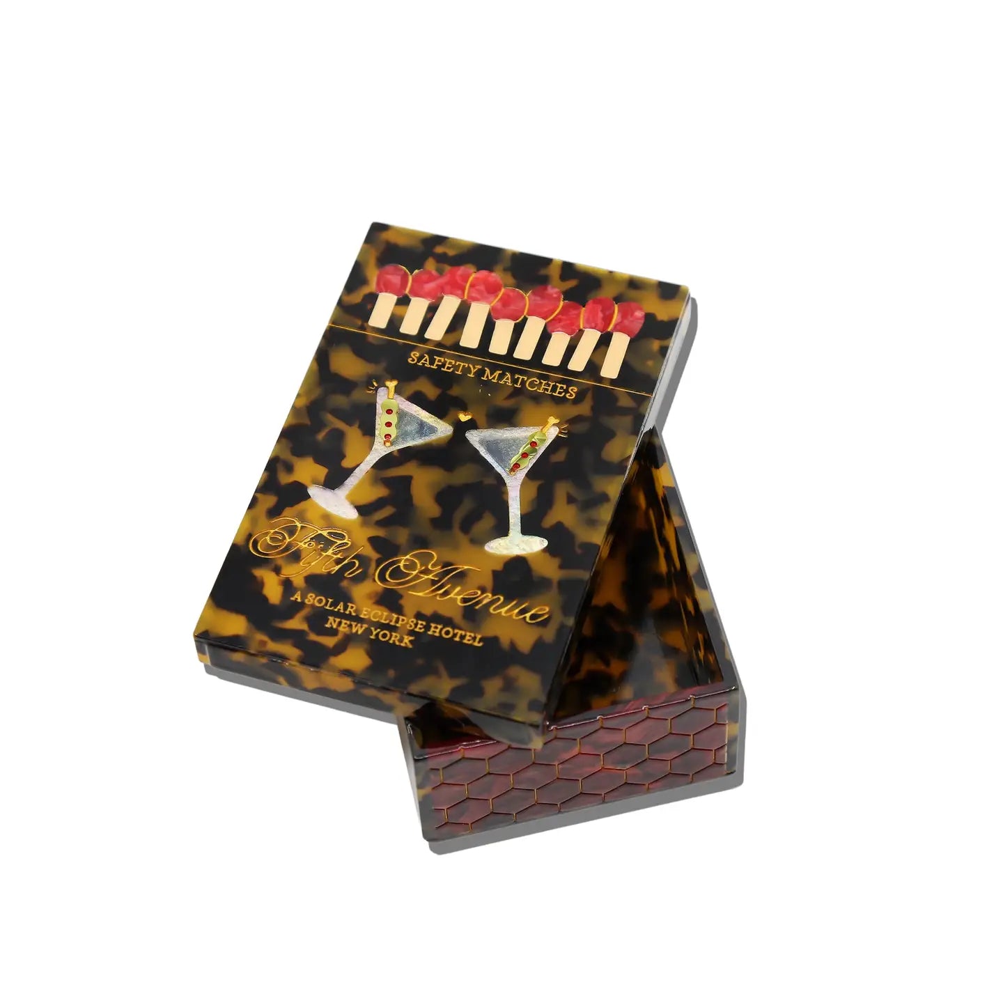 Hand-Painted Martini Matchbox Heirloom Box
