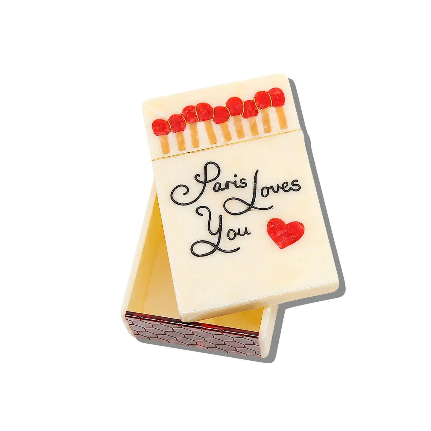 Hand-Painted Paris Loves You Matchbox Heirloom Box
