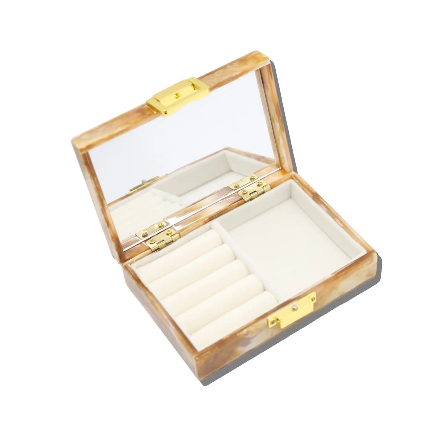 Hand-Painted Americana Teddy Travel Jewelry Box
