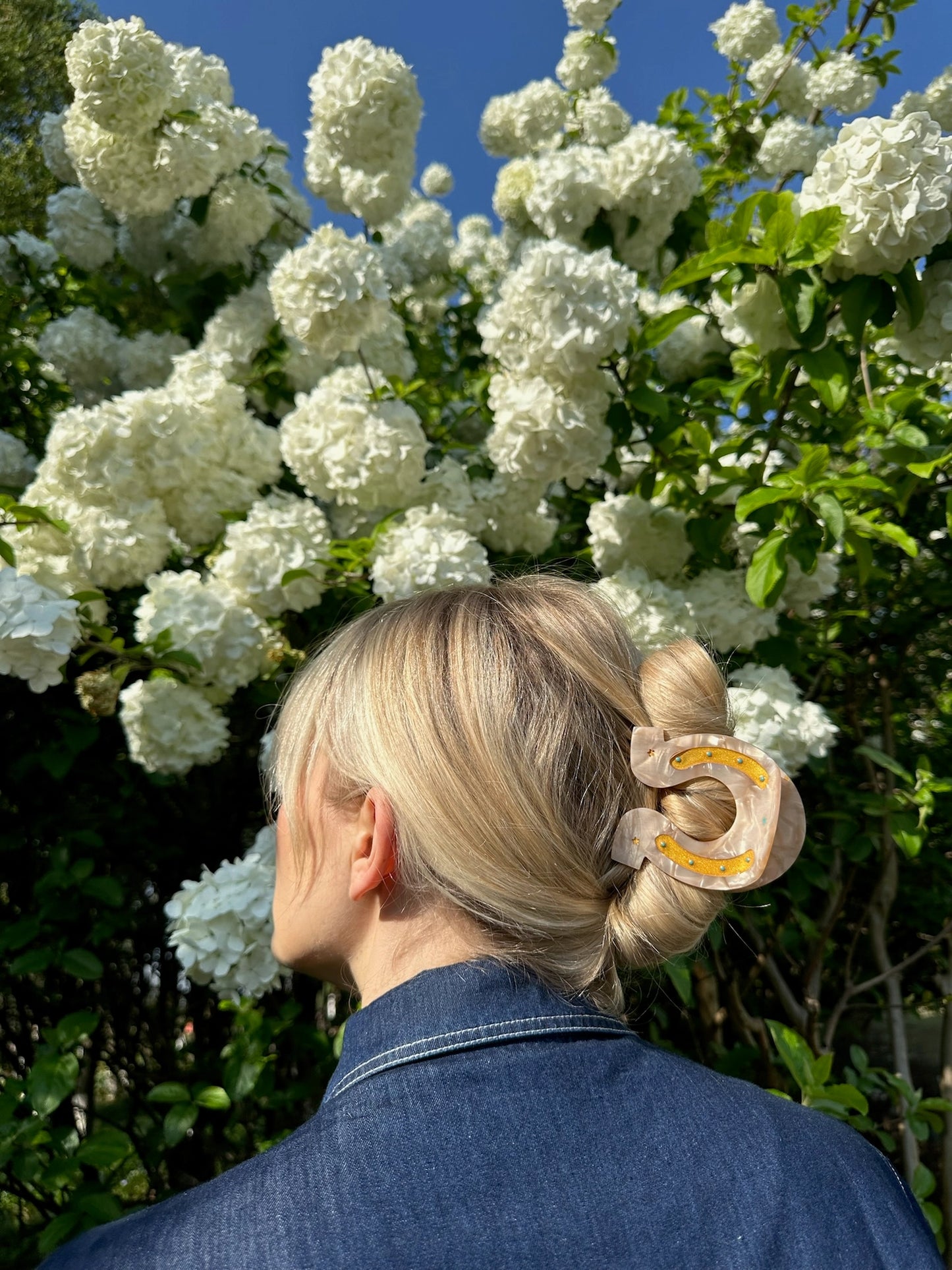 Hand-Painted Lucky Horseshoe Hair Clip | Western