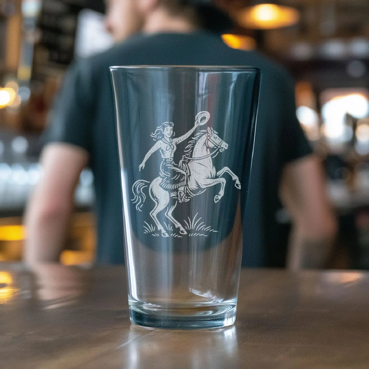 Cowgirl Drinking Glass
