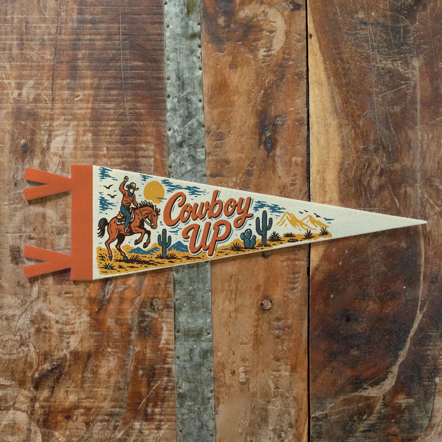 Cowboy Up Felt Pendant