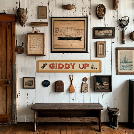 Giddy Up Felt Banner