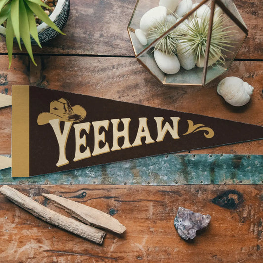 Yeehaw Felt Pennant