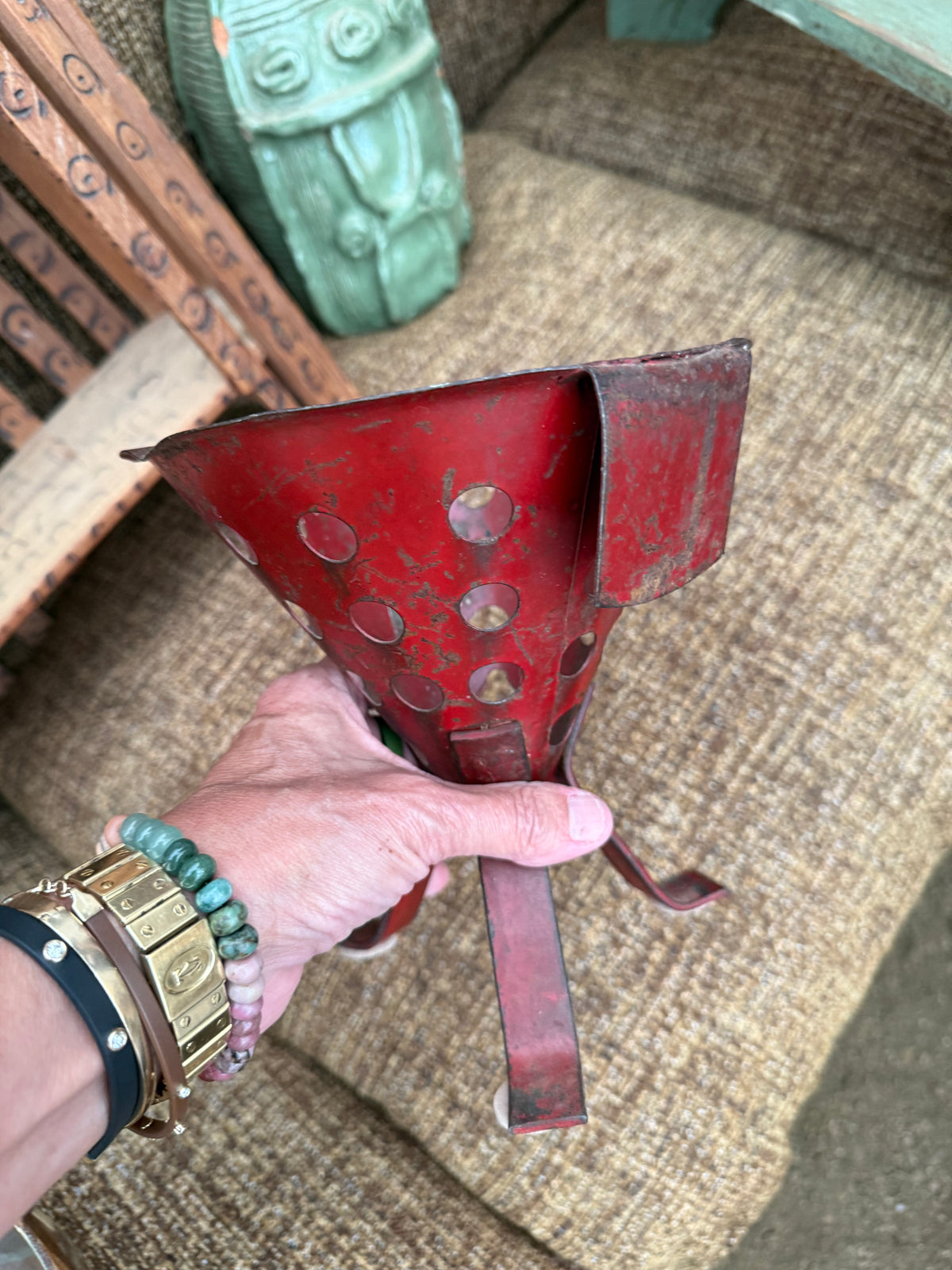 Red Metal Piece