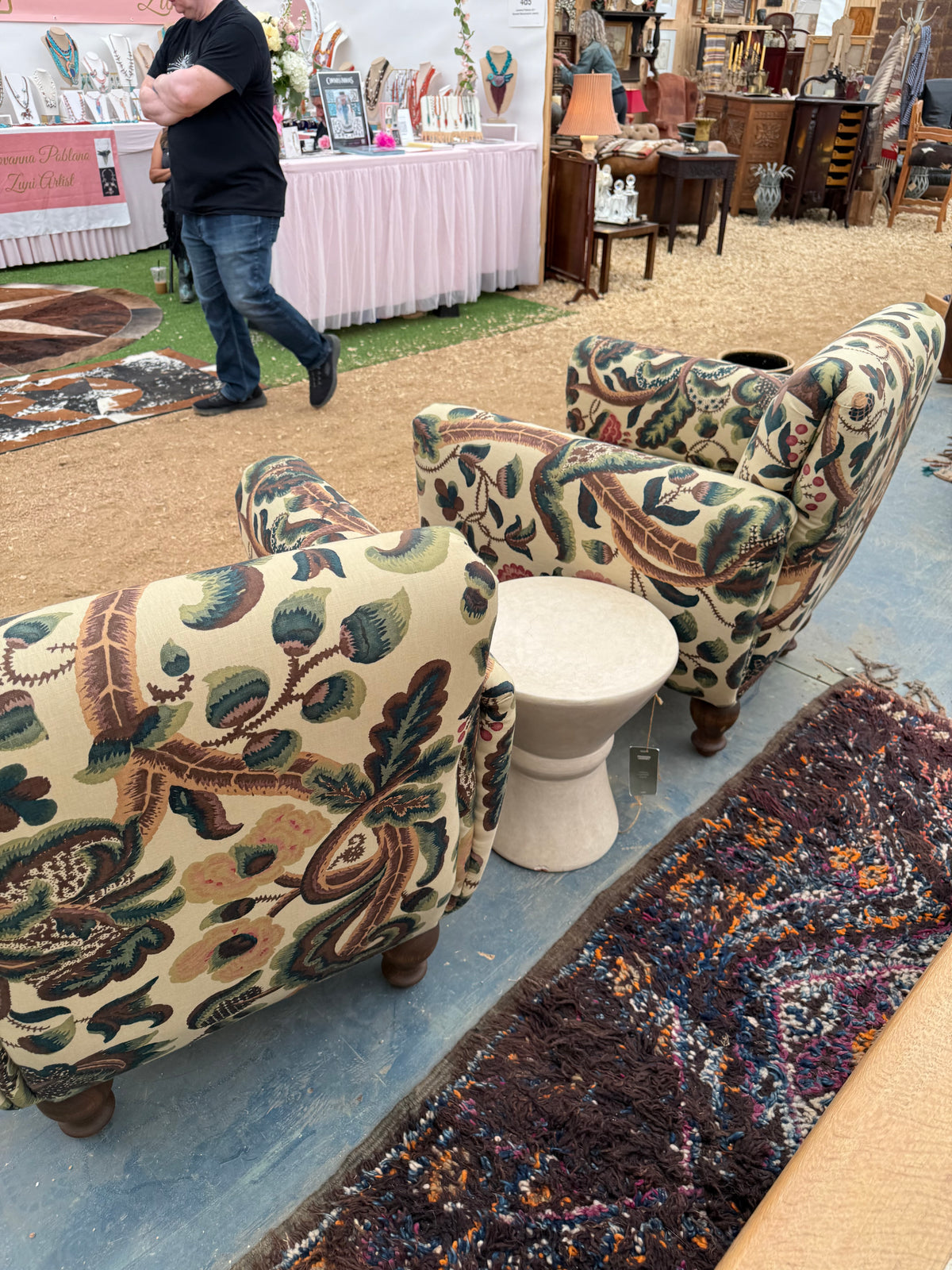Pair English Inspired Rolled Arm Chairs