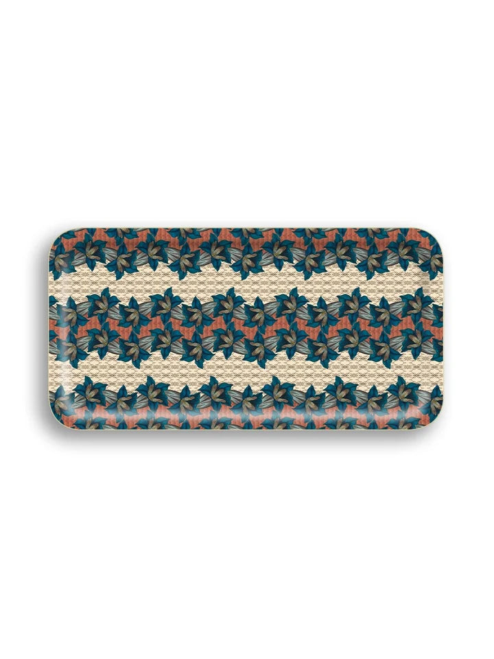 Blue Trumpet Narrow Tray