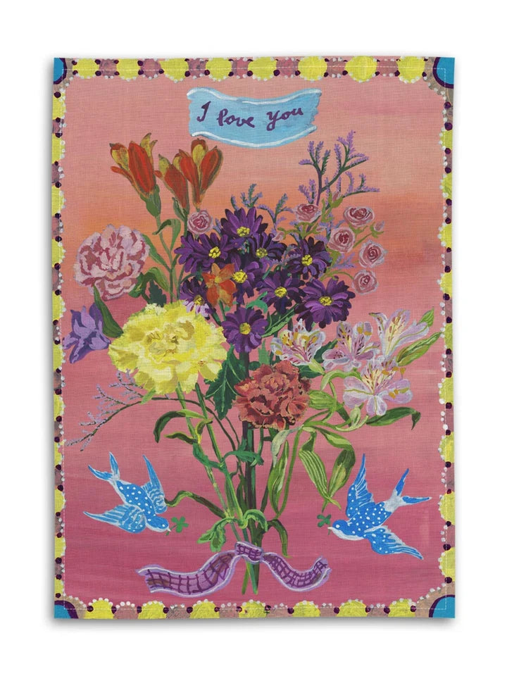 I Love You Tea Towel