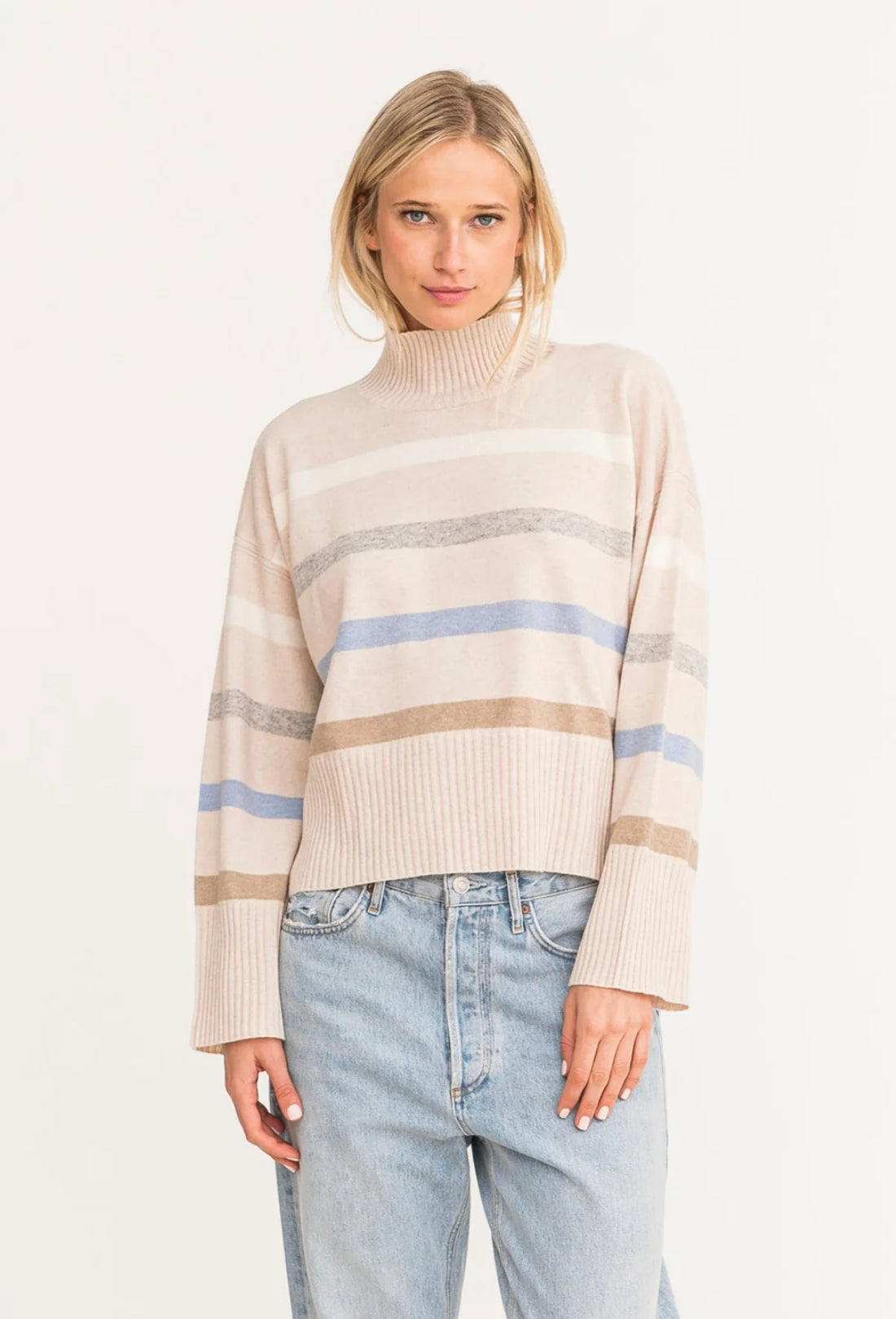 Marlow Mock Neck Striped