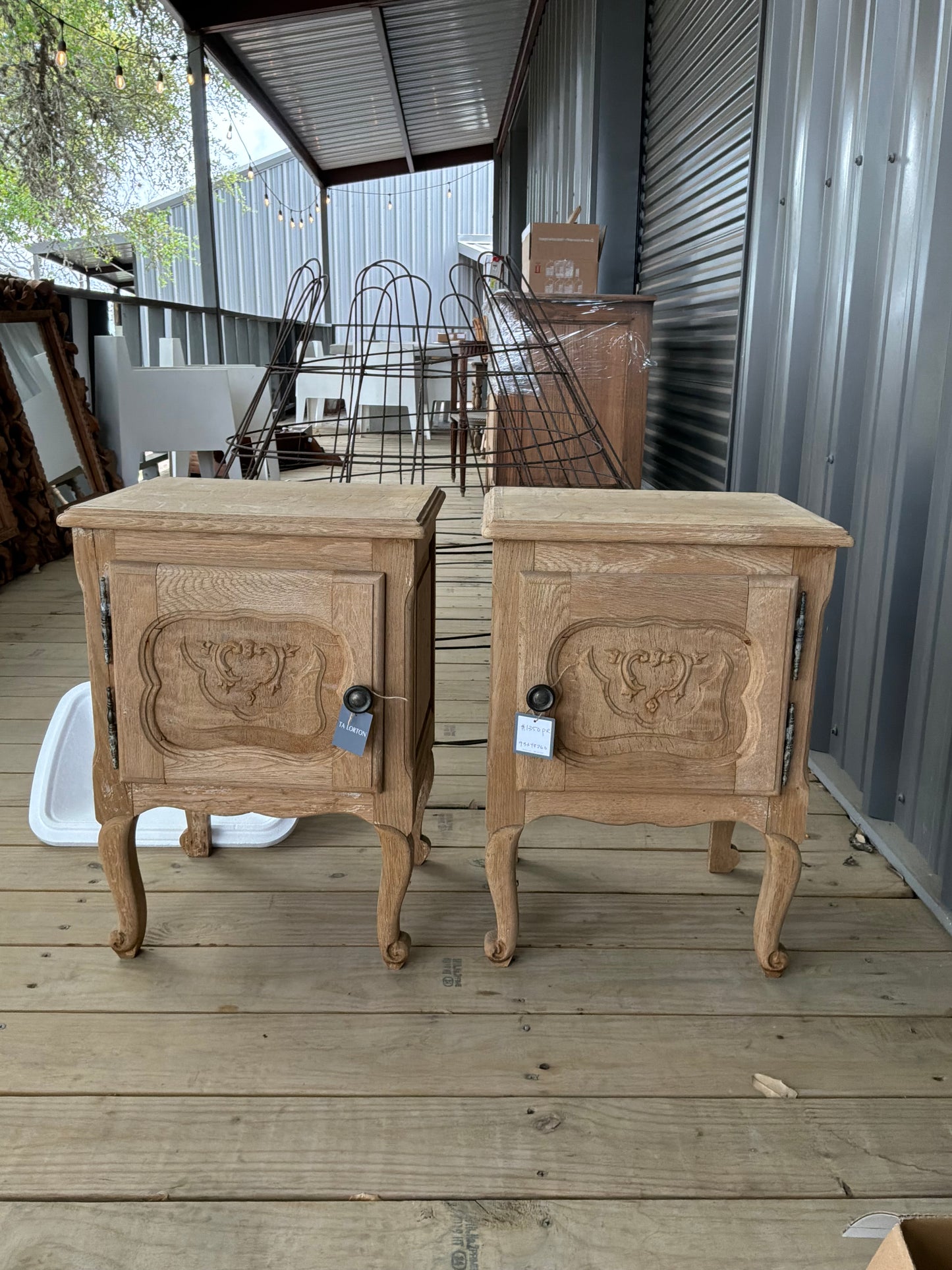 Pair Wood Nighstands