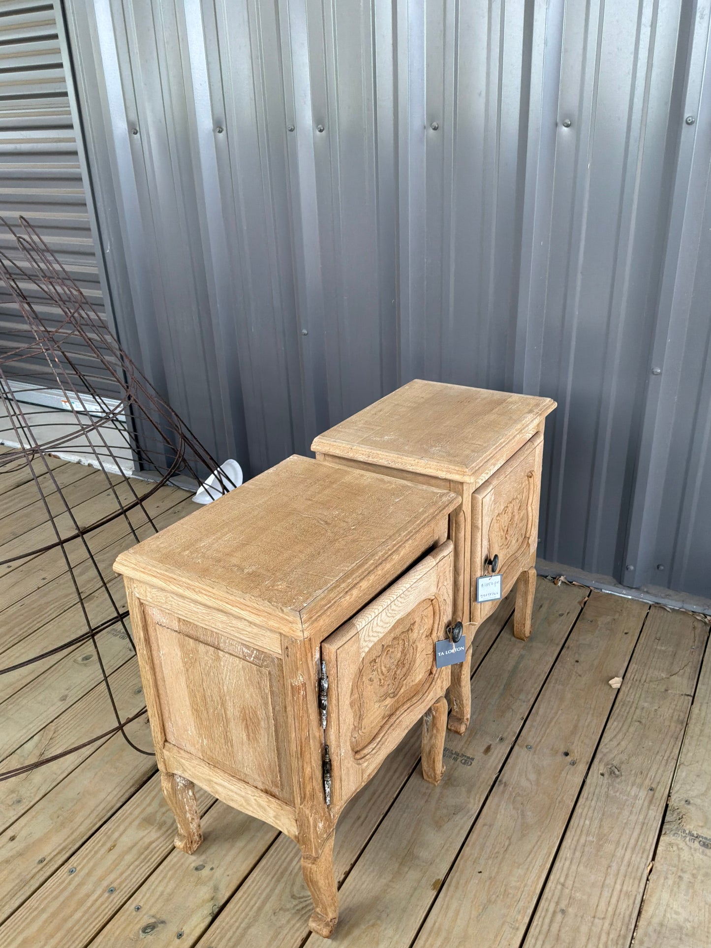 Pair Wood Nighstands