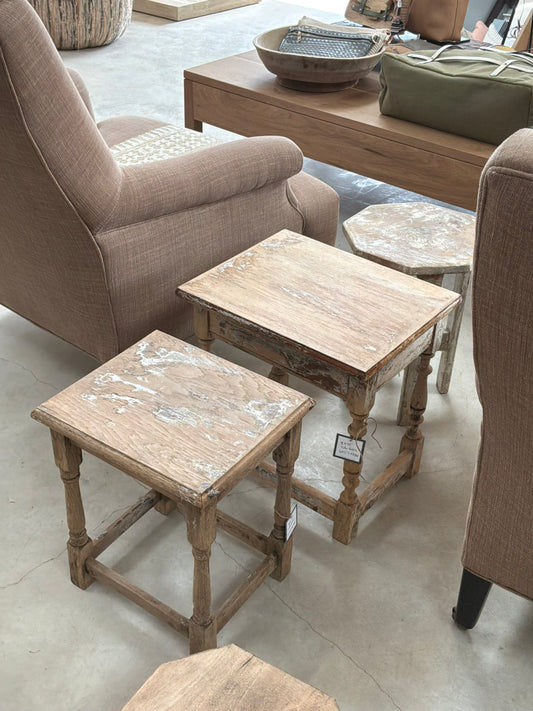 Vintage Wood Table/Stool