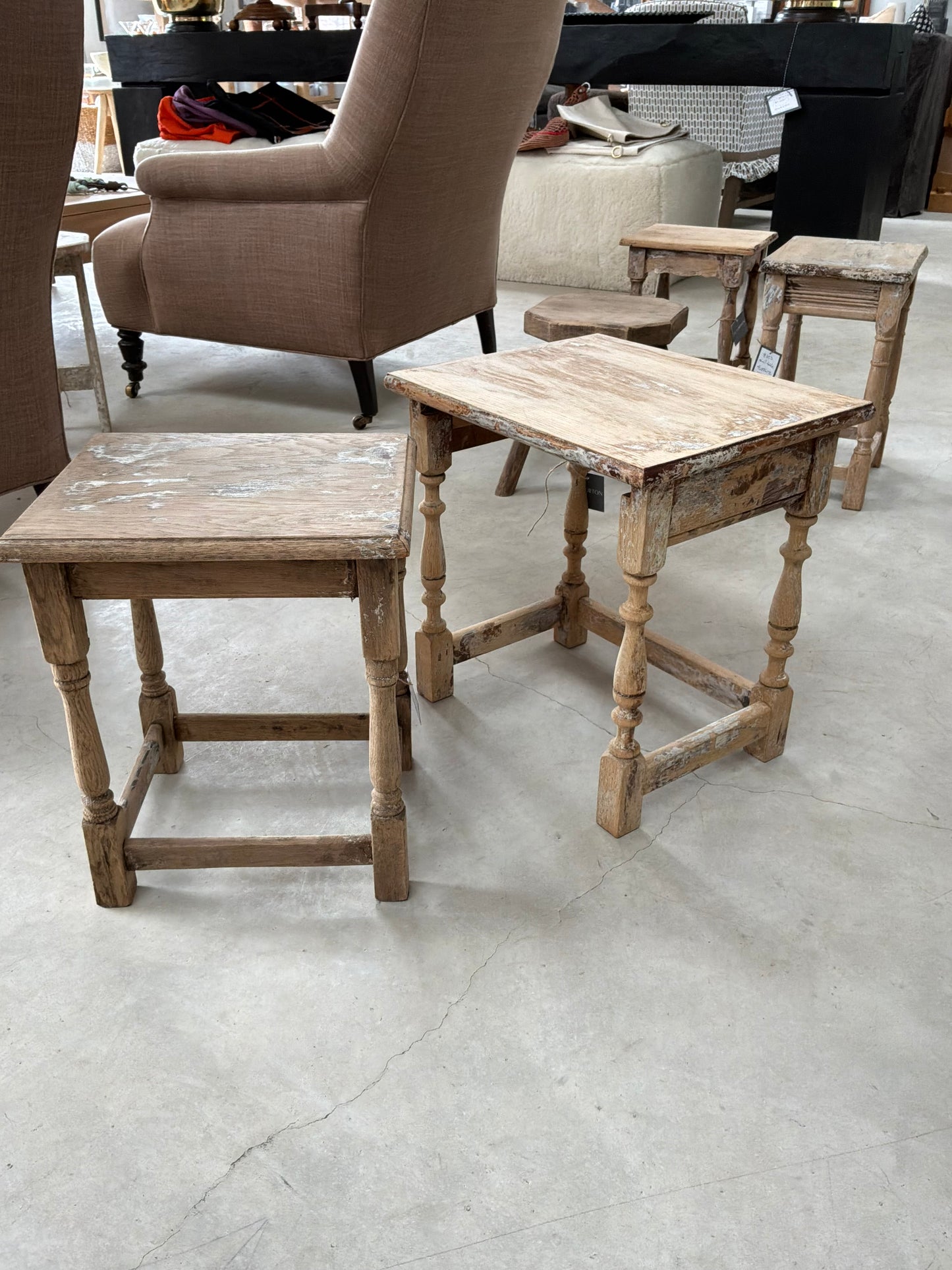 Vintage Wood Table/Stool