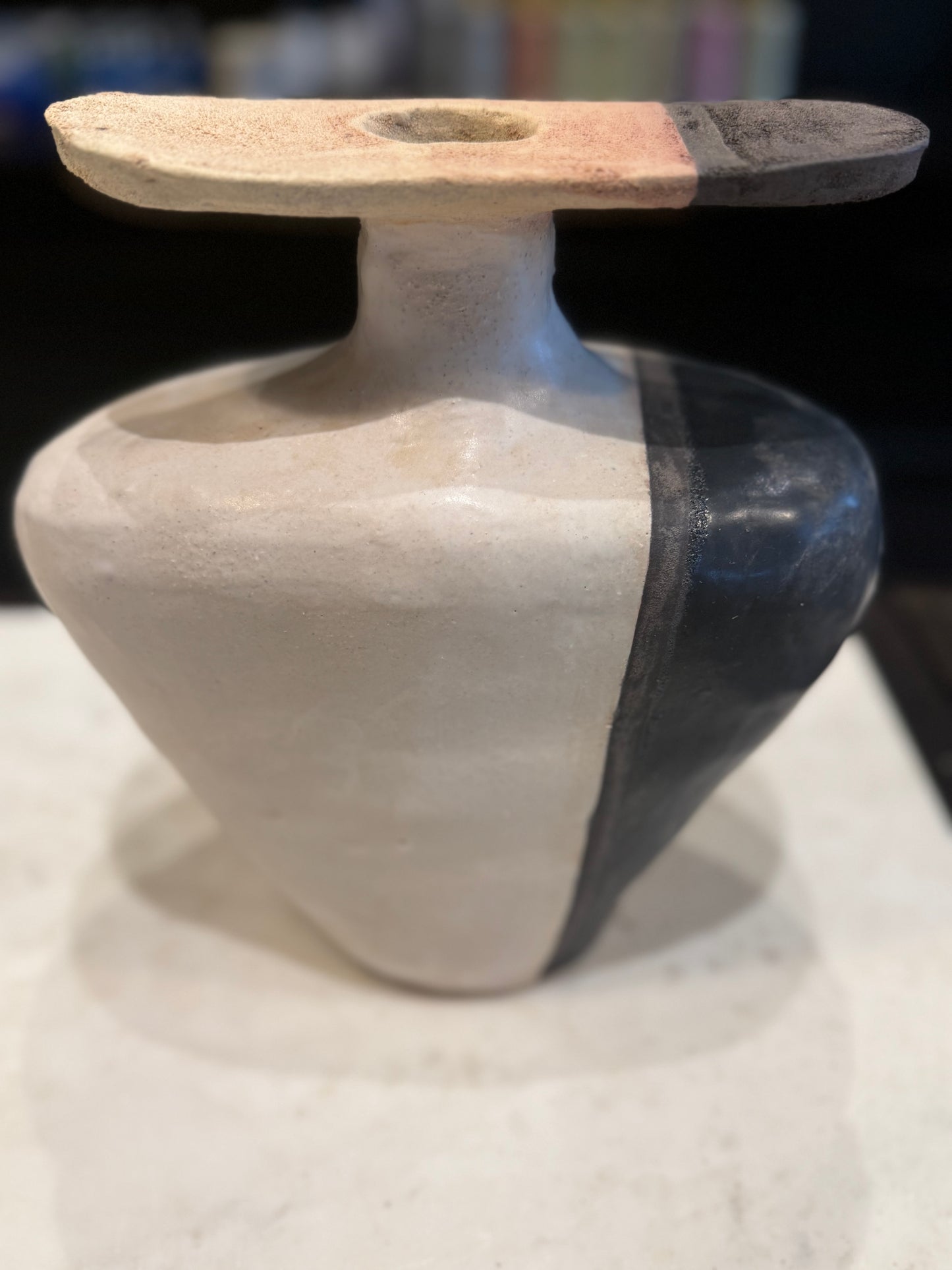 Black and White Vessel
