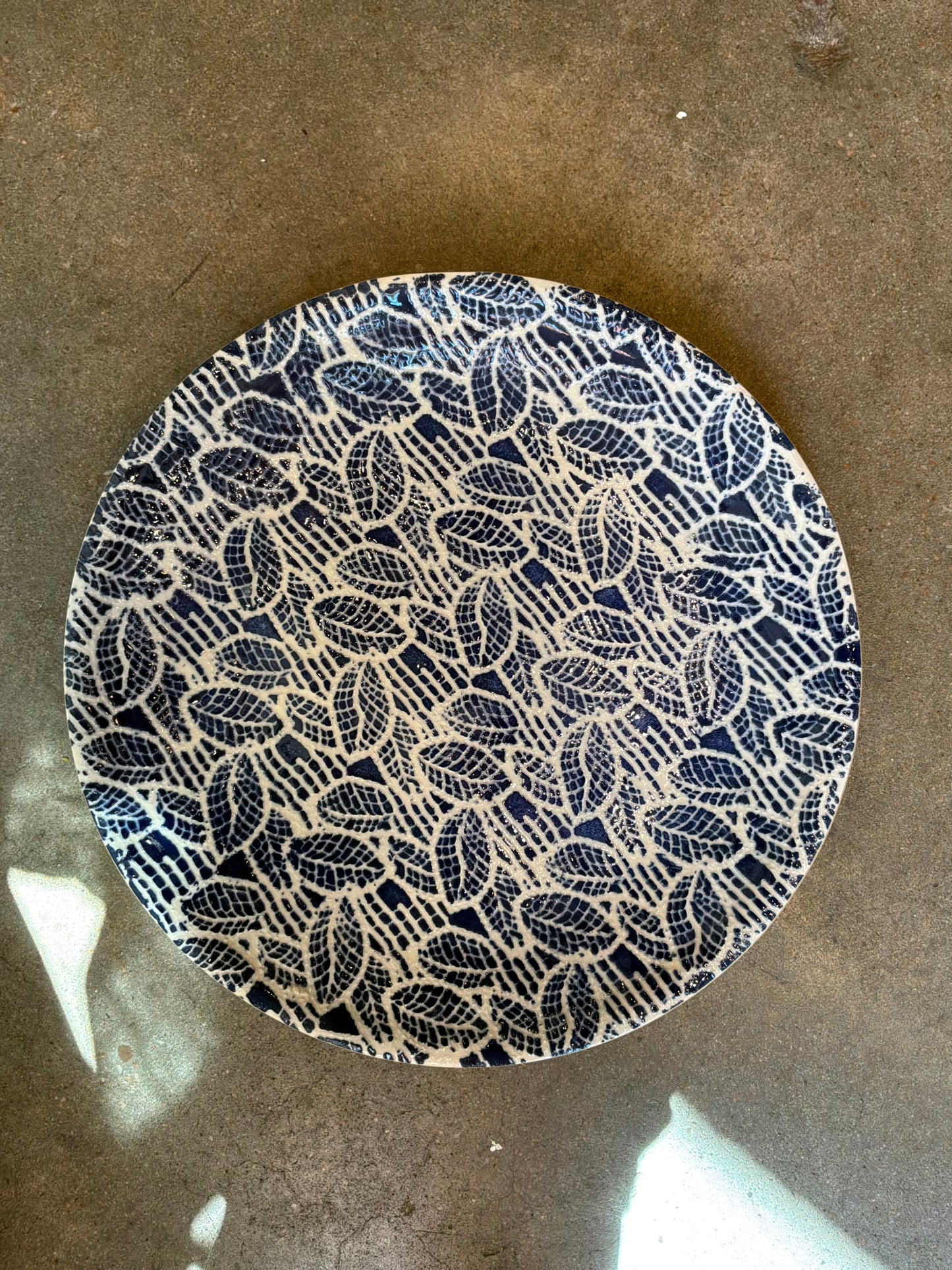 Statement Platter Topiary Cobalt