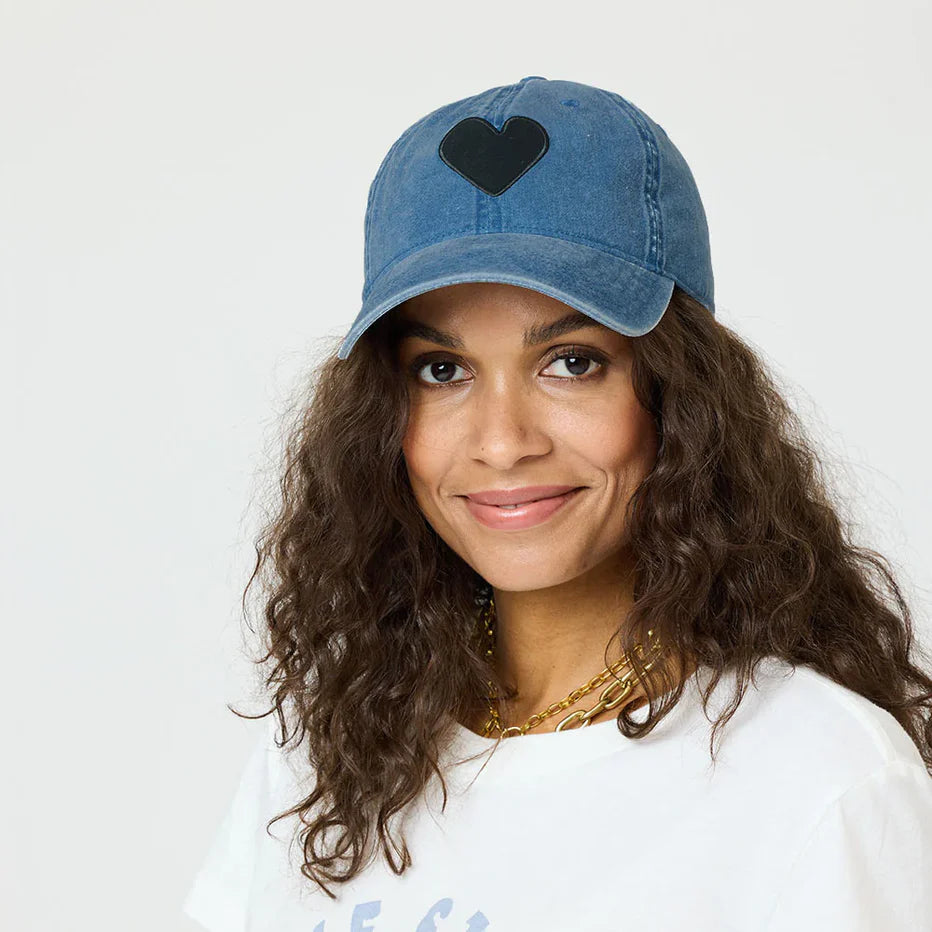 Baseball Hat Denim Imperfect Heart