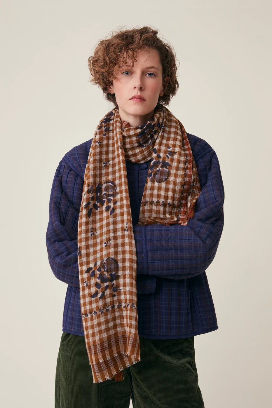 Scarf Vichy Flowers