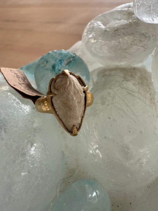 Carved Bison Ring